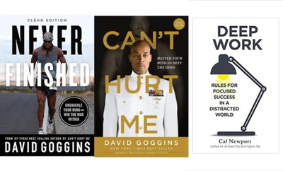 Generic Books. Combo. Never Finished . Can't Hurt Me. Deep Work. Combo Set Of 3 Books(Paperback, Jk manjul)