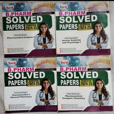 BestSellio Books | B.PHARM 1st SEMESTER Solve Paper ( SET OF 4 BOOKS) |(Paperback, Expert Pharmacy Faculty)