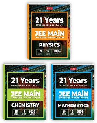 MTG 21 Years JEE MAIN Previous Years Solved Papers With Chapterwise Topicwise Solutions Physics, Chemistry & Mathematics (Set Of 3 Books) - JEE Main Books For 2023 Exam (89 JEE Main ONLINE & 17 OFFLINE Papers)(Paperback, MTG Editorial Board) MTG 21 Years JEE MAIN Previous Years Solved Papers With Chapterwise Topicwise Solutions Physics, Chemistry & Mathematics (Set Of 3 Books) - JEE Main Books For 2023 Exam (89 JEE Main ONLINE & 17 OFFLINE Papers)(Paperback, MTG Editorial Board)