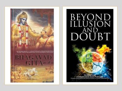 Bhagavad Gita: As It Is 2022 English Edition + Beyond Illusion & Doubt(Hardcover + Softcover, HDG A.C. Bhaktivedanta Swami Srila Prabhupada)