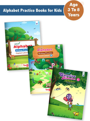 Nurture English Alphabet Writing Practice Books For Kids | Alphabet Book | 3 To 8 Year Old | ABCD Capital, Small And Cursive Letter Tracing Practise For Nursery, Preschool And Primary Children | Pack Of 3 Books(Paperback, Target Publications)