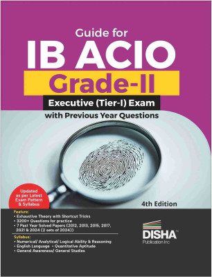 Disha Guide For IB ACIO Grade-II/ Executive (Tier-I) Exam With Previous Year Questions 4th Edition | Intelligence Bureau Assistant Central Intelligence Officer(DISHA PUBLICATION, Hindi, DISHA PUBLICATION) Disha Guide For IB ACIO Grade-II/ Executive (Tier-I) Exam With Previous Year Questions 4th Edition | Intelligence Bureau Assistant Central Intelligence Officer(DISHA PUBLICATION, Hindi, DISHA PUBLICATION)