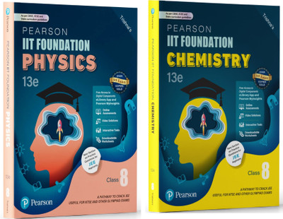 Pearson IIT Foundation' 25 Class 8 Physics, Chemistry (Set Of 2) | For NEET, JEE, NTSE & Olympiad Exams | JEE Practice Questions | ... Video Solutions & Interactive Tests(Paperback, Trishna Knowledge System)