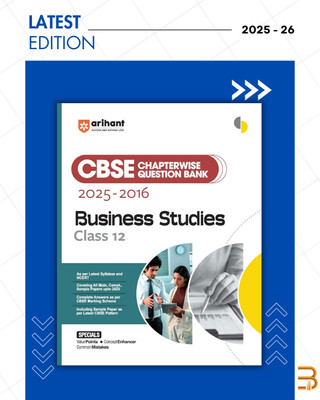 CBSE Chapterwise Question Bank 2025–2016 For Class 12 Business Studies | Latest Syllabus | Includes Solved Papers, Sample Papers, And CBSE Marking Scheme(Paperback, Nidhi Jain, Ishita Agarwal)