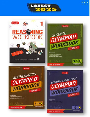 Mtg National Science Olympiad (NSO) , International Mathematics Olympiad (IMO), Inter. G.K. Olympiad (IGKO) & Reasoning Work Book -Class 1 Combo Pack (Set Of 4 Books)-Edition-2025-26(Paperback, MTG EXPEART TEAM)