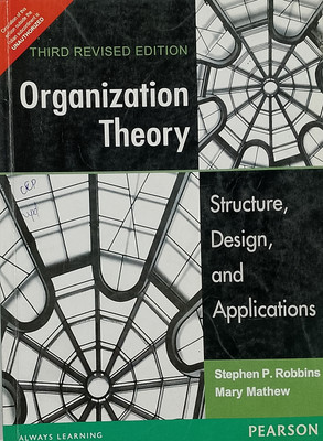 ORGANIZATION THEORY Structure, Design, And Applications (Old Book)(Paperback, Stephen P. Robbins, Mary Mathew)