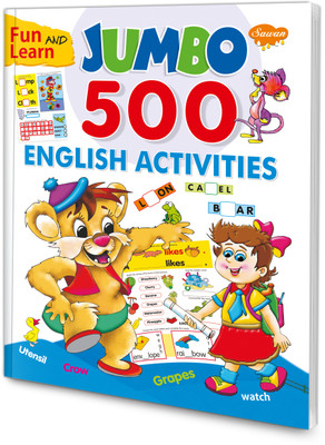 Jumbo 500 English Activities books for kids : English Activities for kids, Children activity book, Educational learning activity book.(Paperback, SAWAN)