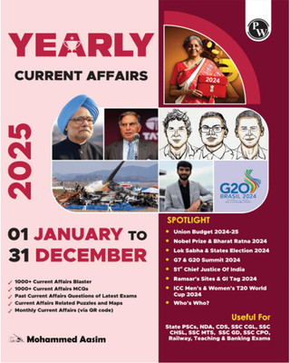 PW Yearly Current Affairs Magazine January To December 2024 English Edition By Mohammed Aasim Sir | For SSC, Banking, Teaching, Railway, Defence & Other Competitive Exams 2025(Paperback, Mohammed Aasim) PW Yearly Current Affairs Magazine January To December 2024 English Edition By Mohammed Aasim Sir | For SSC, Banking, Teaching, Railway, Defence & Other Competitive Exams 2025(Paperback, Mohammed Aasim)