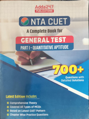 NTA CUET A Complete Book For GENERAL TEST PART-1 QUANTITATIVE APTITUDE 700+ QUESTIONS WITH DETAILED SOLUTIONS(Paperback, EXP.) NTA CUET A Complete Book For GENERAL TEST PART-1 QUANTITATIVE APTITUDE 700+ QUESTIONS WITH DETAILED SOLUTIONS(Paperback, EXP.)