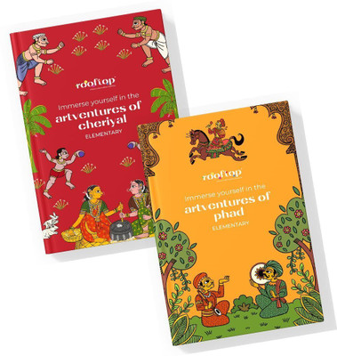 Artventures Of India – Scroll Folk Art Combo (2 Softcover Elementary Books: Phad & Cheriyal) | Learn Indian Traditional Painting, Cultural Storytelling, Festival Motifs & Step-By-Step Drawing Techniques For Kids & Beginners(Softcover, Rooftop)