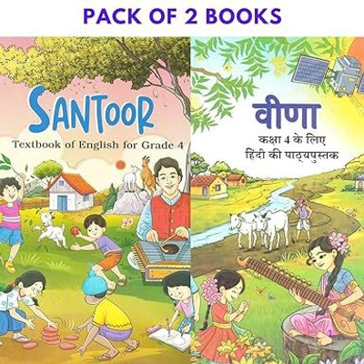 ORIGINAL NCERT Class - 04 Santoor & Veena Textbook's (English & Hindi) | Pack Of 2 Book's | कक्षा 4 के लिए पाठ्यपुस्तक | Updated 2025-2026 Latest Edition Paperback(Paperback, NCERT)