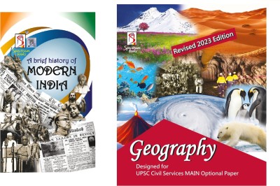 A Brief History Of Modern India + Geography |UPSC Civil Services Exam |State Administrative Exams |UGC NET |2022 – 2023 / Edition | Combo Pack Of – 2(Paperback, Rajiv Ahir, Spectrum Books)