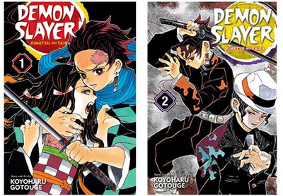 Kunex Demon Slayer Vol 1: Comic + DEMON SLAYER: KIMETSU NO YAIBA, VOL. 2 . BOOKS SET(Paperback, Koyoharu Gotouge)
