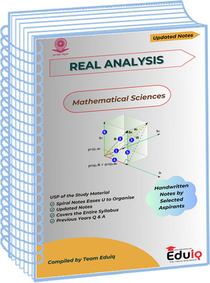 Eduiq Real Analysis Notes Plus Previous Years Q & A For CSIR NET For CSIR NET Entrance(Spiral Bound, EduIQ)