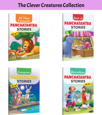 All Time Favourite Panchatantra Stories, Best Of Panchatantra Stories And More :- Timeless Moral Fables, Kids Reading Fun, Best Panchatantra Classics | Set Of 4 Books(Paperback, GOWOO)