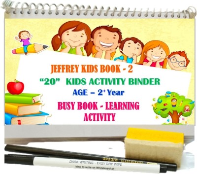 Busy Book For Kids (Part 2) , Montessori Toy Kit For Toddlers, 10 Activity With Cut Out & 10 Work Sheet With Wipe & Clean(Spiral Bind, Jeffrey)