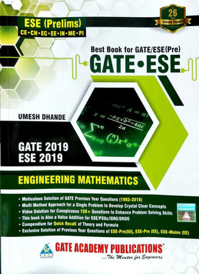 Engineering Mathematics Branches:Ce/ch/ec/ee/in/me/pi Ese (Prelims) Topicwise Gate Solution 1993-2018(Paperback, UMESH DHANDE)