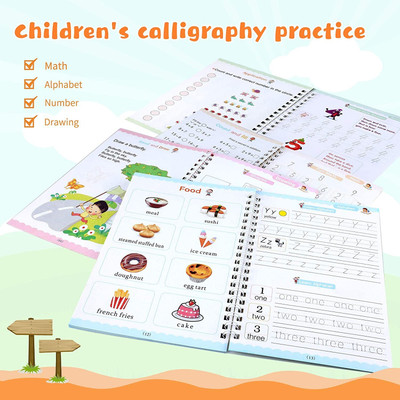Sank Magic New Plus-Version Reusable Practice Copybook For Kids(Spiral, Novelty)