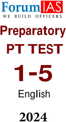Forum IAS Preparatory 1 To 5 PT Test Series In English For Prelims 2024(Paperback, Forum IAS)