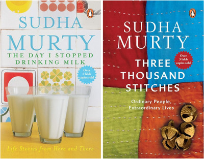 The Day I Stopped Drinking Milk + Three Thousand Stitches - Combo Of 2 Books Set(Paperback, Sudha Murty)