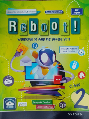 Cisce Reboot Windows 10 And Ms Office Class 2(Pepper back, Sangeeta panchal)