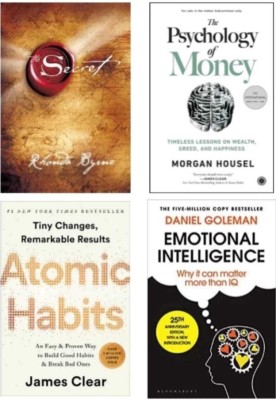 Atomic Habit,emotional Intelligence,psycology Of Money,secret Book(Paperback, MORGAN MOUSEL, JAMES CLEAR, RHONDA BYRNE, DANIEL GOLEMAN)