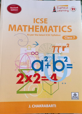 ICSE Mathematics Syllabus Class 7(Pepper back, j.chakrbarti)