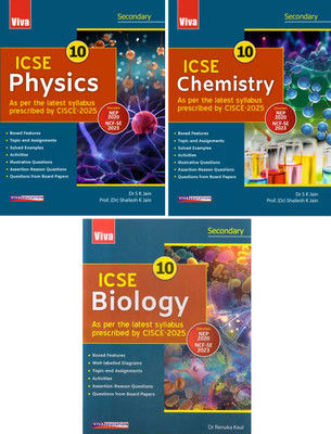 Viva Icse Physics + Chemistry + Biology For Class-10 | Examination 2025-26 | [Pack Of 3](Paperback, Dr. S.K. Jain, Dr. Shailesh K. Jain)