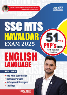 SSC MTS Havaldar Exam 2025 English Language Book With 51 Previous Year Papers 2024 And Detailed Solutions (Printed Edition) By Shanu Sir(Paperback, Shanu Rawat)