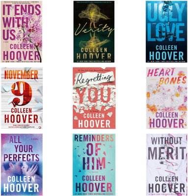 It Ends With Us + Verity + Ugly Love + November 9 + Regretting You + Heart Bones +All Your Perfects + Reminder Of Him + Without Merit (Collection By Colleen Hoover)(Paperback, colleen hoover) It Ends With Us + Verity + Ugly Love + November 9 + Regretting You + Heart Bones +All Your Perfects + Reminder Of Him + Without Merit (Collection By Colleen Hoover)(Paperback, colleen hoover)