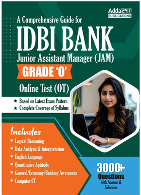 Comprehensive Guide For IDBI Bank Junior Assistant Manager (JAM) Grade 'O' Exam 2025 With 3000+ Questions With Answer & Solutions(Paperback, Adda247 Publications)