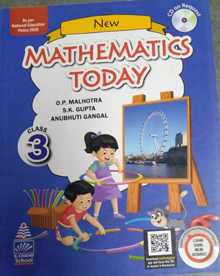 S.chand New Mathematics Today For Class 3(Paperpack, S.K. Gupta)