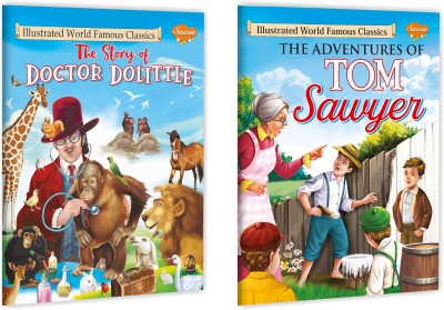 Sawan Set Of 2 Illustrated World Famous Classic The Story Of Doctor Dolittle & The Adventures Of Tom Sawyer(Paperback, Manoj Publications Editorial Board)