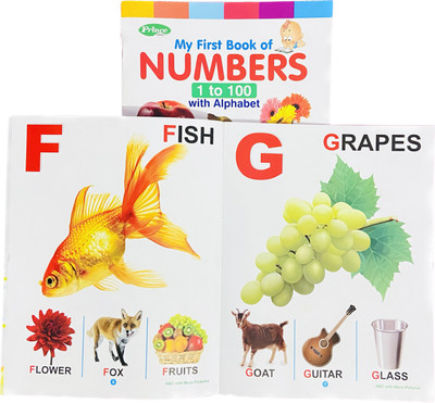 STARBUK Set Of 2 My First English And Numbers Alphabet Reading, Learning Books For Smart Children(Hardcover, STARBUK)
