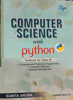 Computer Science With Python Practical Book For Class - 12, [set Of Two Books] By Sumita Arora(Paperback, Sumita Arora)
