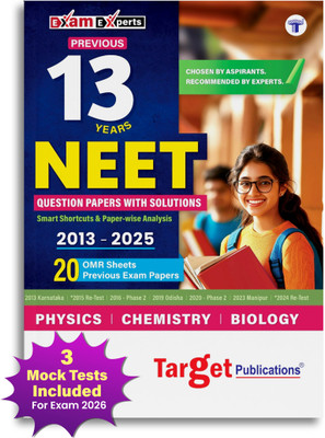 NEET Book 2026 Previous 13 Years Solved Papers With Solutions | Includes 20 OMR Sheets | Topicwise Analysis, Smart Key To Crack Questions | As Per Latest Syllabus(Paperback, Content Team at Target Publications)