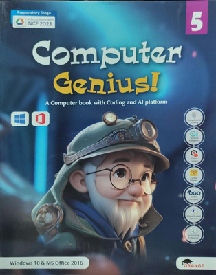 Computer Genius A Computer Book With Coding And Al Platform Class 7(Pepper back, Orange education)