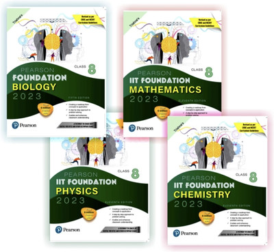 Combo Pearson IIT Foundation Physics Chemistry Biology Maths Class 8(Paperback, Pearson)