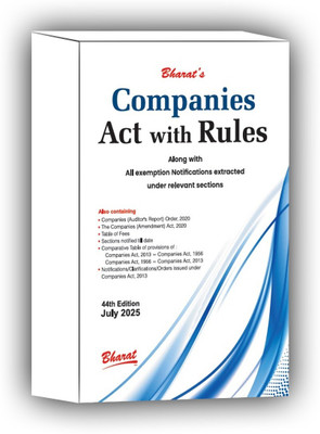 Companies Act With Rules (Royal Edition) JULY 2025 

I(Paperback, Bharat’s)