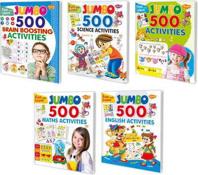 Fun And Learn 500 Activity Books Complete Combo | Pack Of 5 Activity Books By Sawan(Paperback, Sawan)
