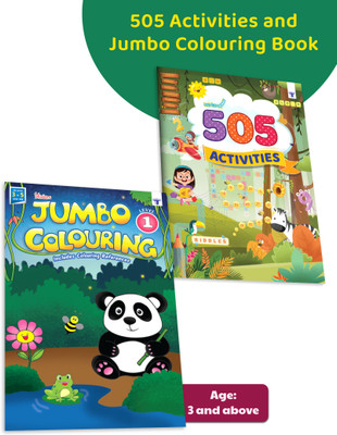 505 Activities Book And Jumbo Colouring Book For Kids Level 1 | Set Of 2 Books(Paperback, Target Publications)