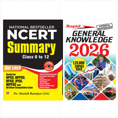 Ncert Summary (Class Vi-XII) - One Linear For UPSC/IAS Preparation, State Civil Services, Competitive Examinations (English, Paperback, Unknown)+ Rapid General Knowledge 2024 (English)(Paperback, Dr. Manish Rannjan, IAS, Team Prabhat)