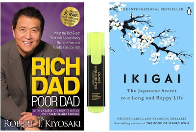 Rich Dad Poor Dad With IKIGAI The Japanese Secret & Free Pen Highlighter(Paperback, Robert Kiyosaki, Hector García & Francesc Miralles)