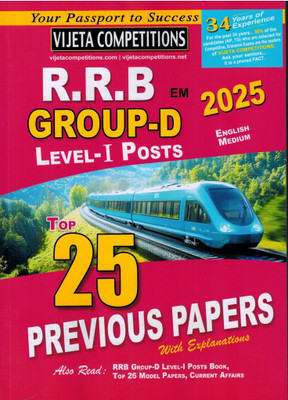 RRB Group D 2025 Level I Post Top 25 Previous Papers [ ENGLISH MEDIUM ](Paperback, Vijeta Competition Editorial Board)