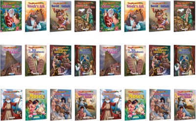 Illustrated Bible Story Books Complete Combo | Pack Of 24 Story Books(Paperback, Sawan)