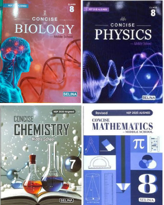 Selina Concise Biology, Physics, Chemistry, Mathematics Middle School For Class- 8 As Per Latest NEP Aligned For 2025-2026 Exmaination [ SET OF 4 ](Paperback, R.K. Bansal, Dr. S.P Singh, Namrata)