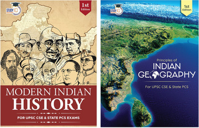 Modern Indian History & Principles Of Indian Geography For UPSC CSE 2025 Prelims & Mains ( Set Of 2)(Paperback, StudyIQ Publications)