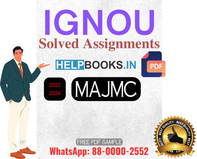 IGNOU Master's Degree Programme Latest IGNOU Solved Assignment 2023-2024 For December IGNOU EXAM : MAJMC Solved Assignments For Master Of Arts Journalism And Mass Communication(Paperback, Expert Panel of www.helpbooks.in & AssignmentsKart.com) IGNOU Master's Degree Programme Latest IGNOU Solved Assignment 2023-2024 For December IGNOU EXAM : MAJMC Solved Assignments For Master Of Arts Journalism And Mass Communication(Paperback, Expert Panel of www.helpbooks.in & AssignmentsKart.com)