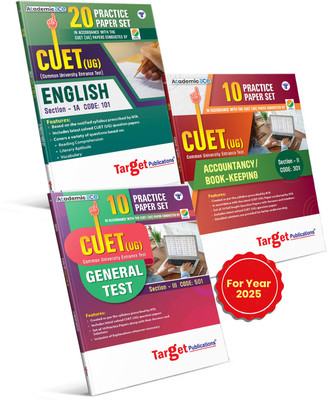 CUET Books | NTA CUET (UG) Common University Entrance Test | English, Accountancy And General Test | Practice Question Paper Set With Solutions | Pack Of 3 Books(Paperback, Target Publications)