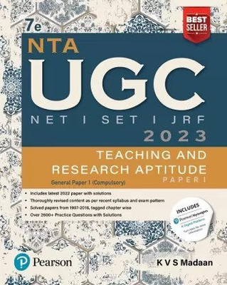 Nta UGC Net /Set/Jrf Paper 1, Teaching And Research Aptitude 2023, Includes Latest 2022 Paper And 2600+ Practice Questions With Solutions (English, Paperback, Madaan K V S)(Paperback, K V S MADAAN) Nta UGC Net /Set/Jrf Paper 1, Teaching And Research Aptitude 2023, Includes Latest 2022 Paper And 2600+ Practice Questions With Solutions (English, Paperback, Madaan K V S)(Paperback, K V S MADAAN)